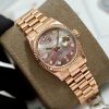 Giới thiệu đồng hồ Rolex Day-Date 36 118235 mặt số MOP Tím cọc số kim cương