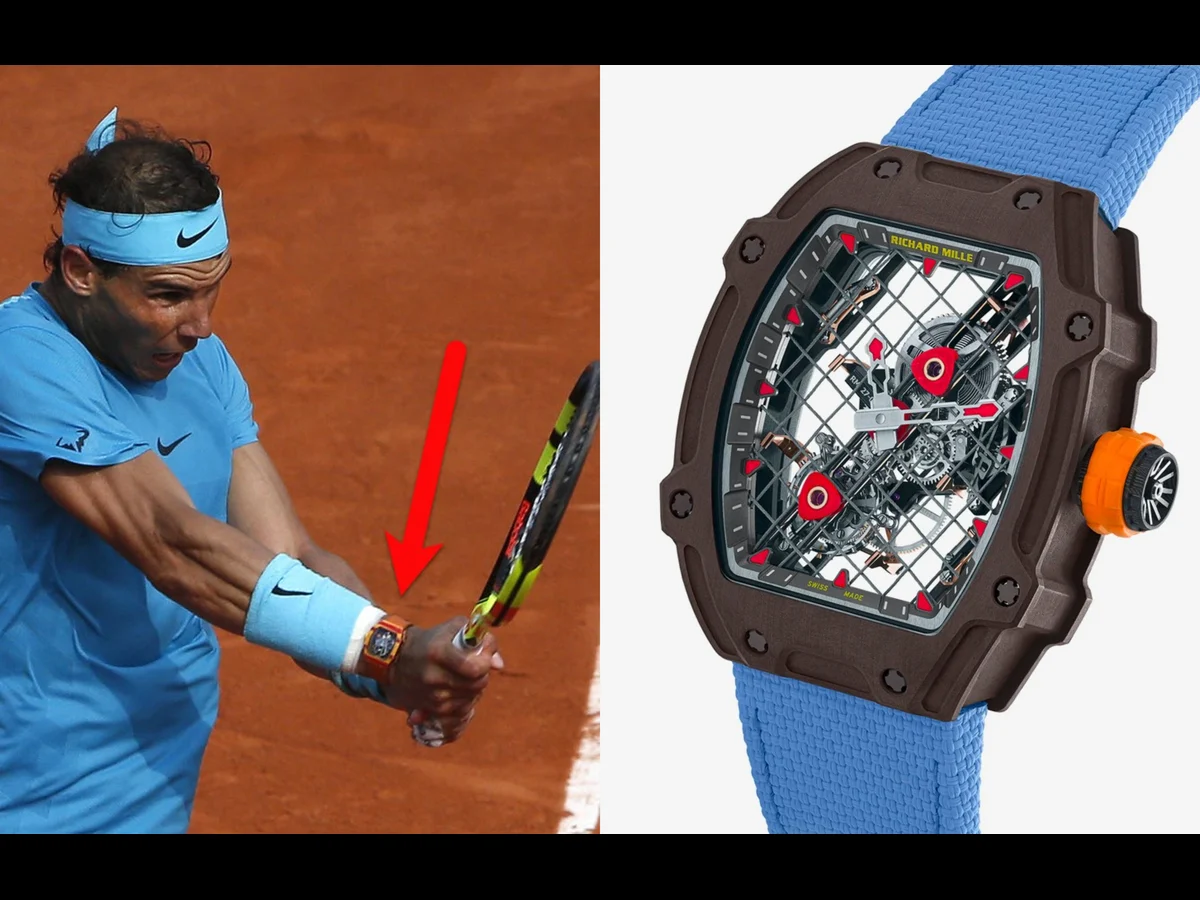 Hình ảnh Rafael Nadal cùng chiếc đồng hồ Richard Mille