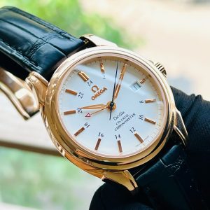 Omega Deville Coaxial Chronometer 18K Rose Gold 39mm GMT 4651.20.32