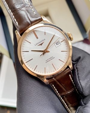 Longines Record Collection L2.820.8.72.2 18k Rose Gold