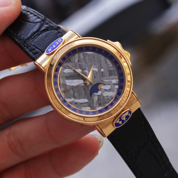 Corum 'Meteorite Peary' Moonphase & Date 18k Yellow Gold