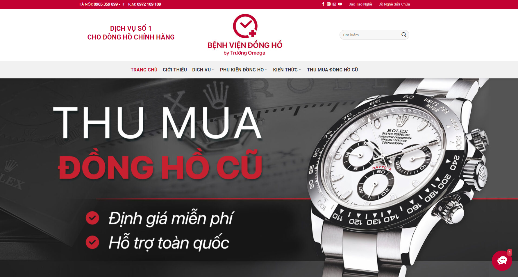 Website chính thức của bệnh viện đồng hồ