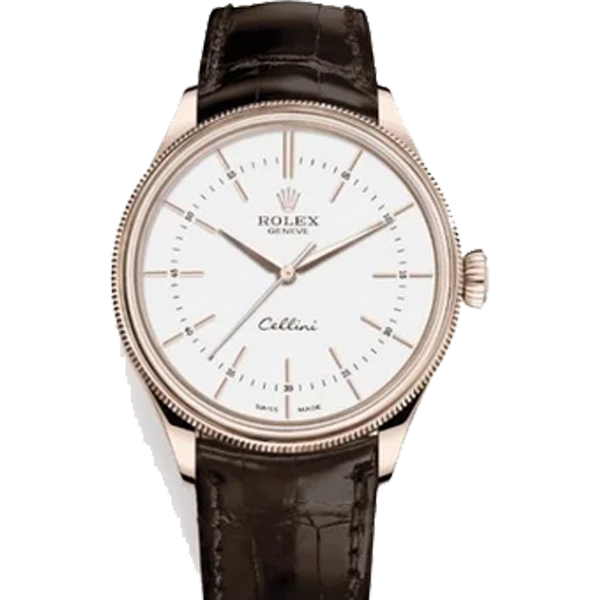 Rolex Cellini Time 39mm Rose Gold White 50505-0020