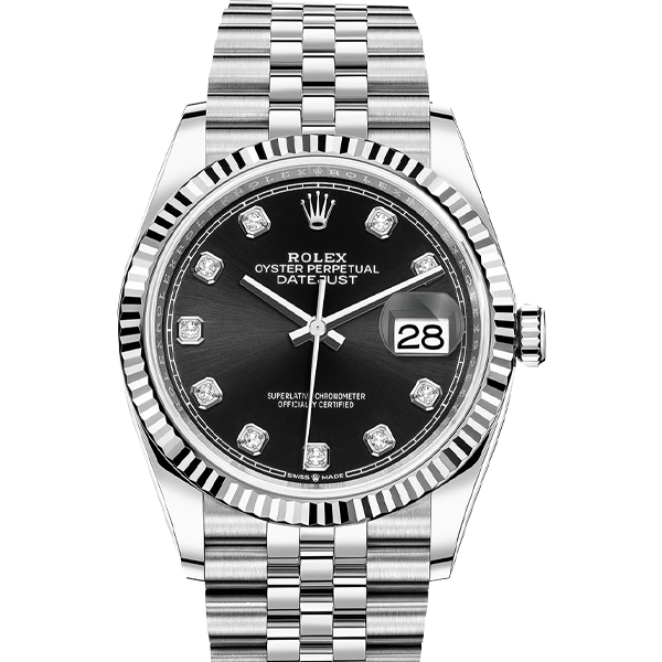 Rolex 126234 Black Diamond 36mm Dây Jubilee New 2024