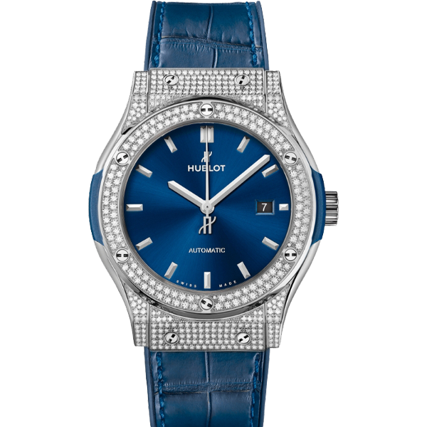 Hublot Classic Fusion Blue Pave 42mm 542.NX.7170.LR