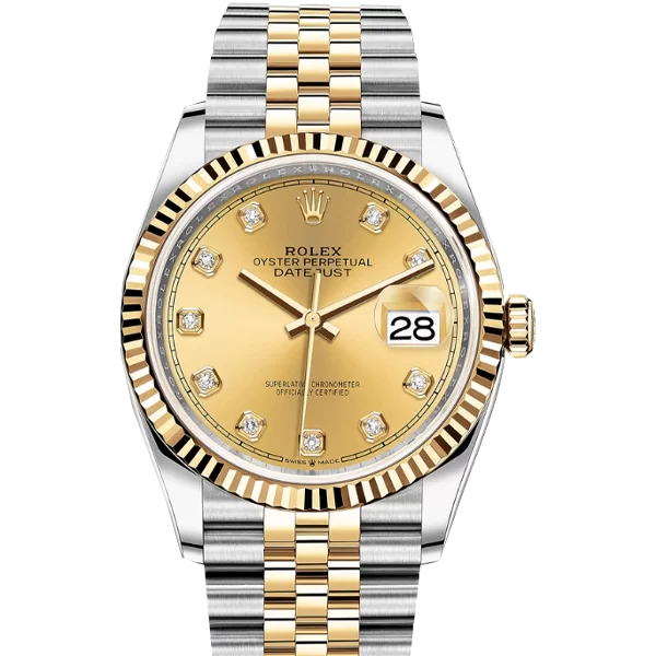 Rolex Datejust 36mm 126233 Vi Tính Vàng Cọc Kim