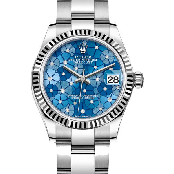 Rolex Datejust 31mm 278274 Floral Blue Màu Bạc