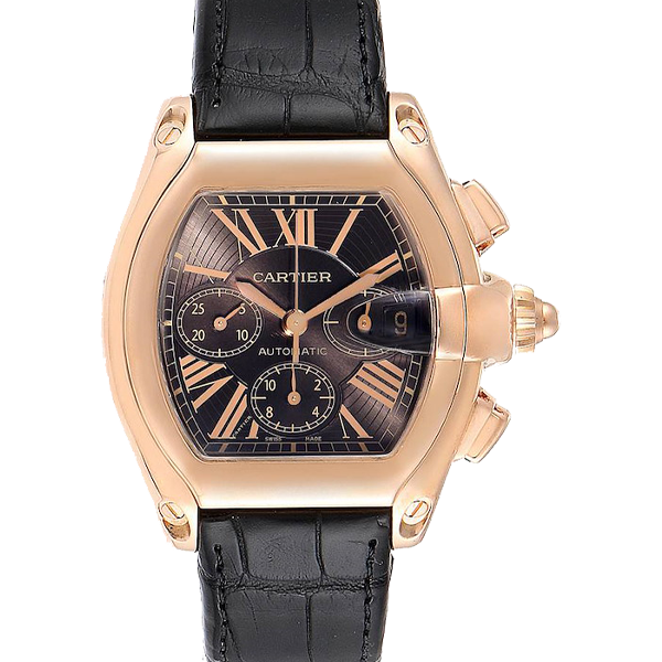 Cartier Roadster XL Chronograph 18k Rose Gold W62042Y5 2848