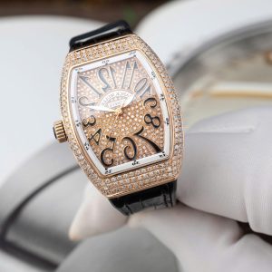 Franck Muller Vanguard V32 Rose Gold Diamond Black