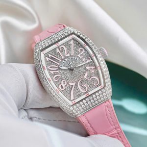 Franck Muller V32 Pink Full Diamond
