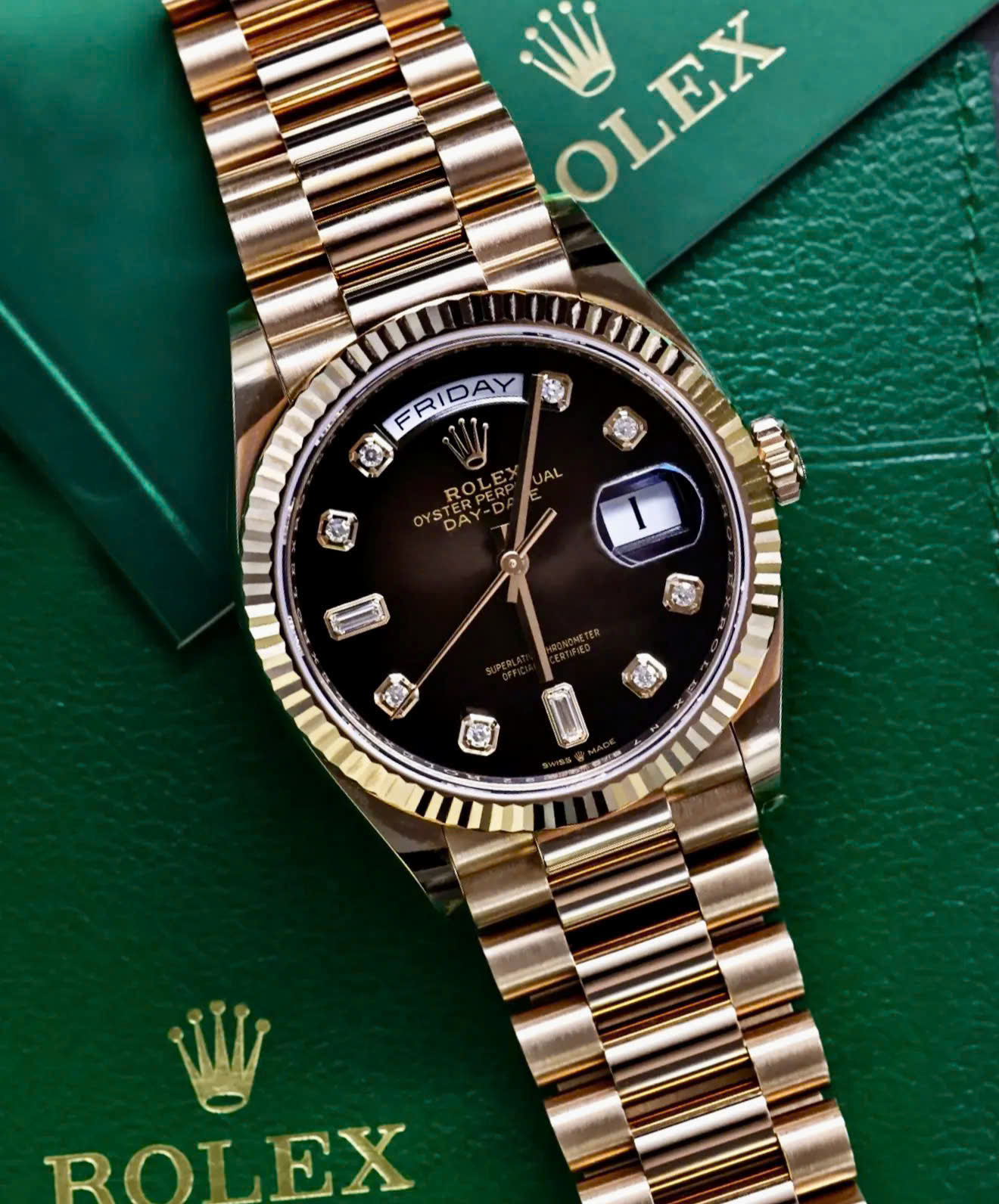 Rolex Day-Date 128235 Ombre Chocolate Rolex Day-Date 128235 Ombre Chocolate