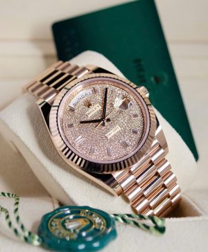 Rolex Day-Date 40mm Rose Gold 228235 Pave